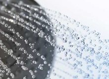 Shower head with running water.